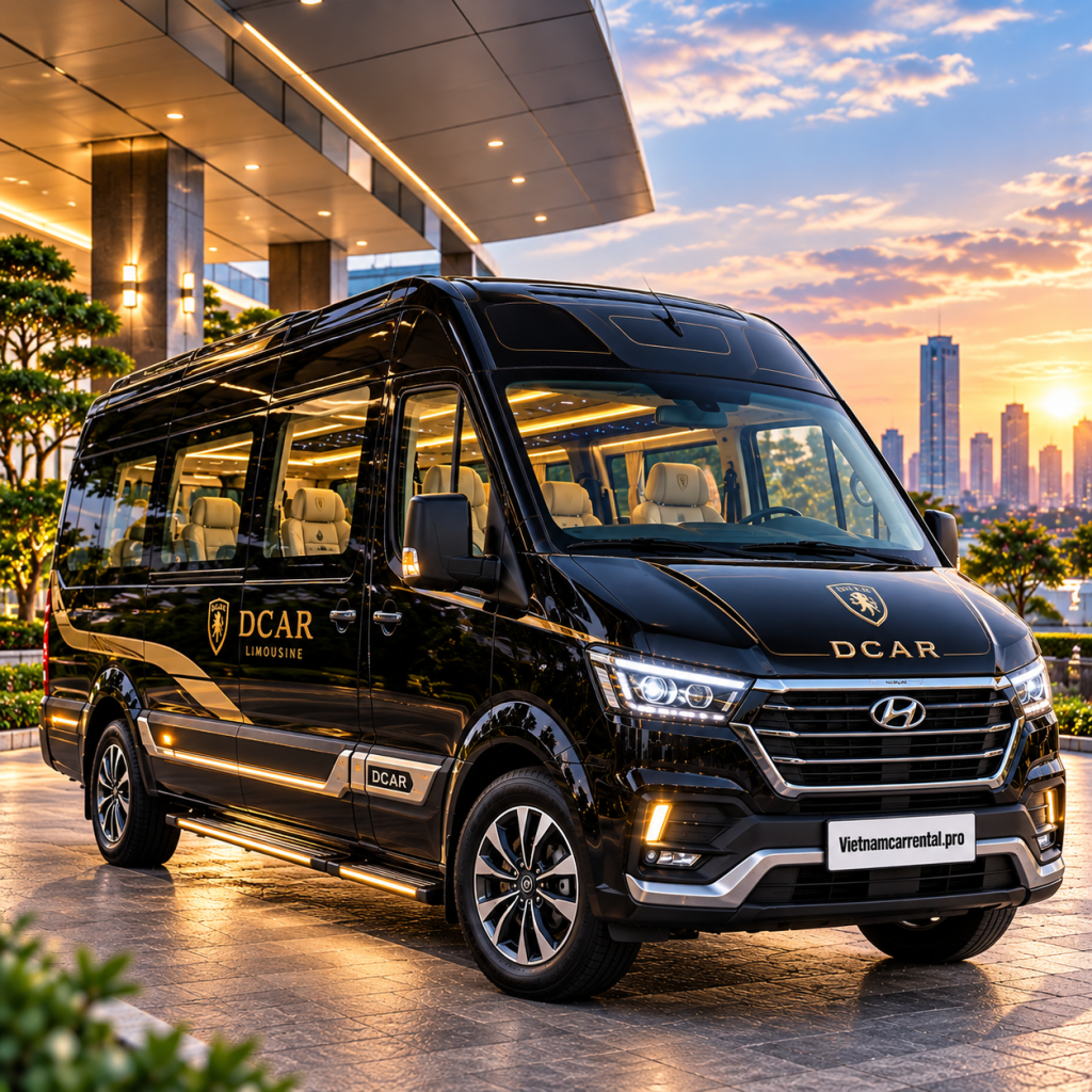 DCar Limousine Giữa Hoàng Hôn Thành Phố