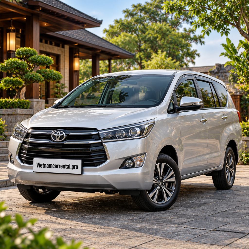 Toyota Innova trước biệt thự cổ điển